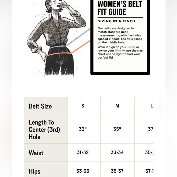 Tecovas handmade woman’s Brown genuine bovine Leather Belt size medium - Picture 3 of 8